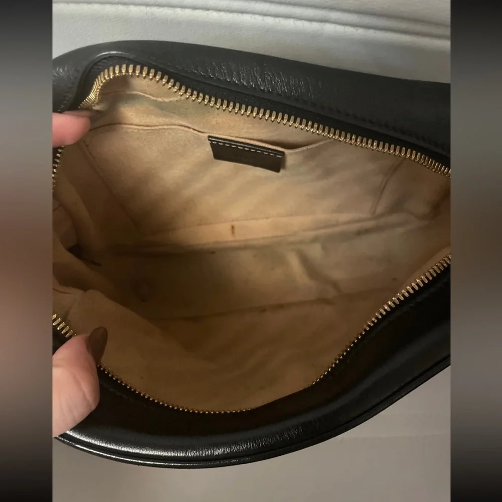 Gucci Marmont Supreme Crossbody Bag Black Brown Gold - Picture 9 of 10